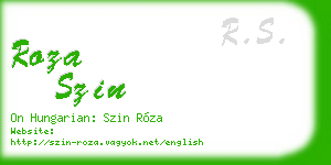 roza szin business card