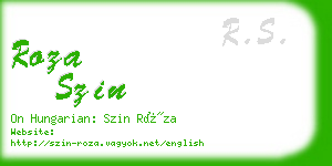 roza szin business card